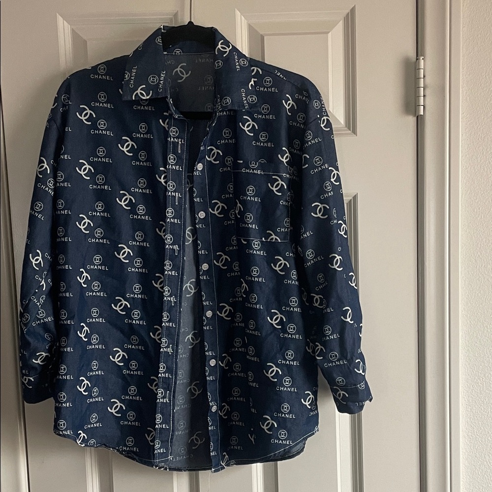 Navy Blue Button Down Shirt